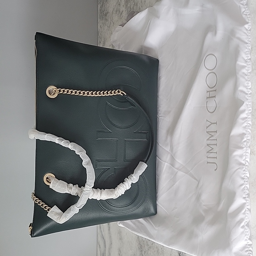 Jimmy Choo Allegra Shoulder Bag - Forest Green